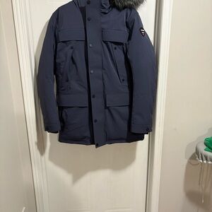 Pajar Men medium size Navy Puffer Jacket with Fur Hood